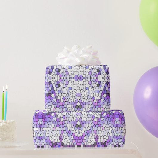 Paarse tegels - mozaïekstijl, griekstijl cadeaupapier (Feestgeschenken)
