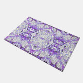 Paarse tegels - mozaïekstijl, griekstijl deurmat (Schuin)