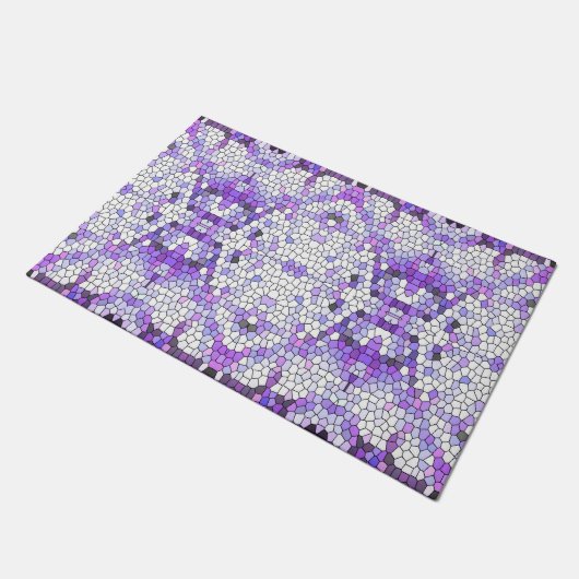 Paarse tegels - mozaïekstijl, griekstijl deurmat (Schuin)