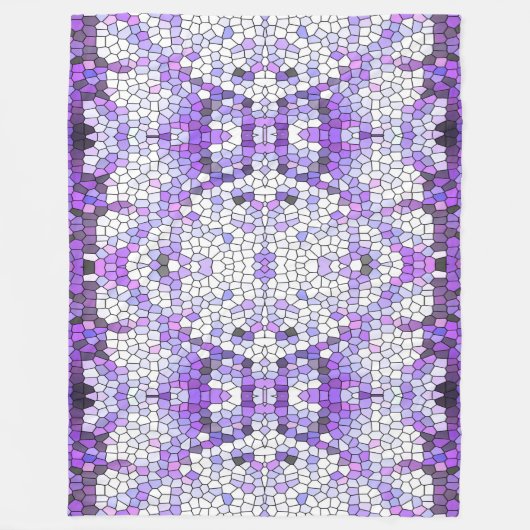 Paarse tegels - mozaïekstijl, griekstijl fleece deken (Voorkant)