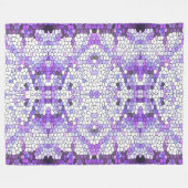 Paarse tegels - mozaïekstijl, griekstijl fleece deken (Voorkant (Horizontaal))