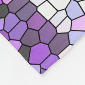 Paarse tegels - mozaïekstijl, griekstijl fleece deken (Hoek)