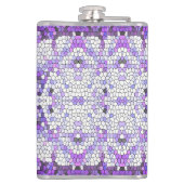 Paarse tegels - mozaïekstijl, griekstijl heupfles (Achterkant)