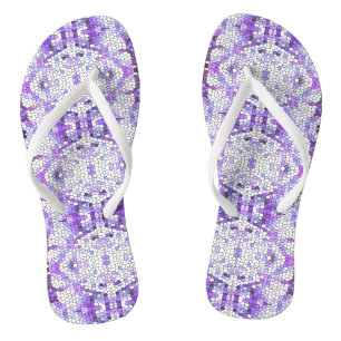 Paarse tegels - mozaïekstijl, griekstijl teenslippers