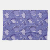 Paarse tekenpatronen theedoek (Horizontaal)