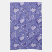 Paarse tekenpatronen theedoek (Verticaal)