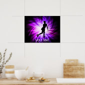 Paarse tekenschaatsen poster (Keuken)