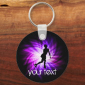 Paarse tekenschaatsen sleutelhanger (Voorkant)