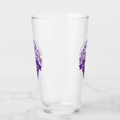 Paarse tekst bier maakt me altijd vrolijk glas (Links)