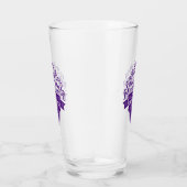 Paarse tekst bier maakt me altijd vrolijk glas (Rechts)