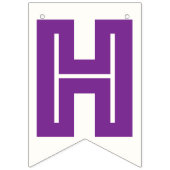 PAARSE TEKST & STERREN OP WIT BKGD ☆GELUKKIGE VERJ VLAGGETJES (Tweede vlag)