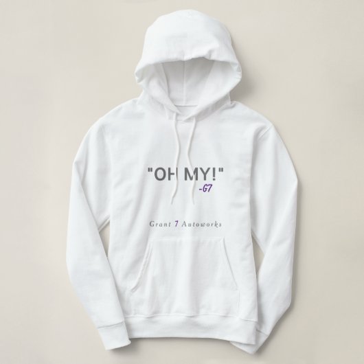Paarse tekst voor vrouwen hoodie (Design voorkant)
