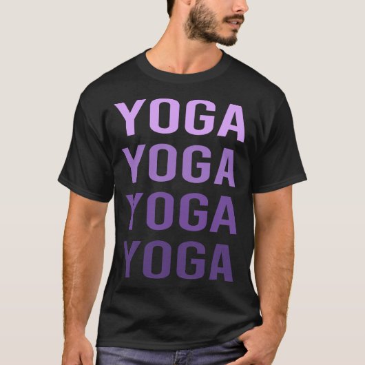 Paarse tekst yoga t-shirt (Voorkant)