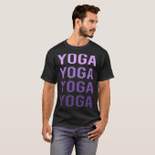 Paarse tekst yoga t-shirt (Voorkant volledig)