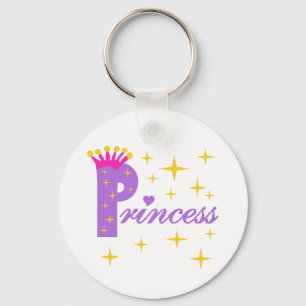 Paarse tekstprinses sleutelhanger
