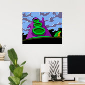 Paarse Tentacle Poster (Thuiskantoor)