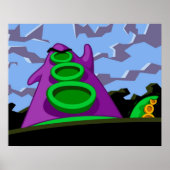 Paarse Tentacle Poster (Voorkant)