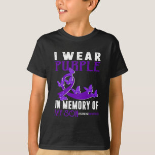 Paarse ter nagedachtenis aan mijn zoon overdosis b t-shirt
