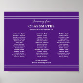 Paarse ter nagedachtenis aan onze klasgenoten scho poster (Voorkant)