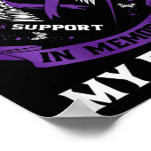 Paarse ter nagedachtenis aan vader pancreaskanker  poster (Hoek)