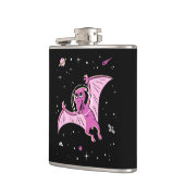 Paarse terodactydinos in de ruimte heupfles (Links)