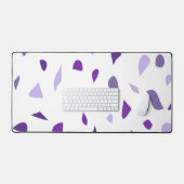 Paarse Terrazzo Abstracte Kunst Bureaumat (Keyboard & Muis)