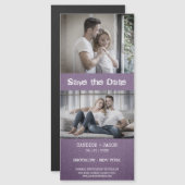 Paarse Textiel Textuur Betrokken Romantisch Paar (Voorkant / Achterkant)