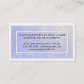 Paarse textuur / rand visitekaartje (Achterkant)