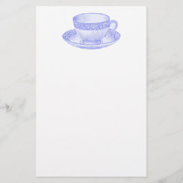 Paarse Theekop Briefpapier