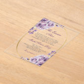 Paarse thema acryl Quinceañera Uitnodigingen (Laagn)