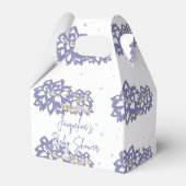 Paarse thema baby shower Bedankdoosjes (Achterkant)