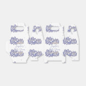 Paarse thema baby shower Bedankdoosjes (Uitgevouwen)