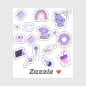 Paarse thema sticker pack (Vel)