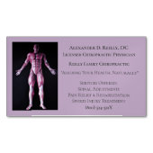 Paarse Therapie Chiropractie Medisch Magnetisch Visitekaartje (Voorkant)