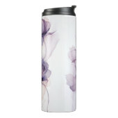 Paarse thermische bloementrommel thermosbeker (Gedraaid links)