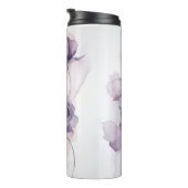 Paarse thermische bloementrommel thermosbeker (Geroteerd rechts)