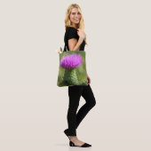 Paarse Thistle Autumn Flower Tote Bag (Op model)