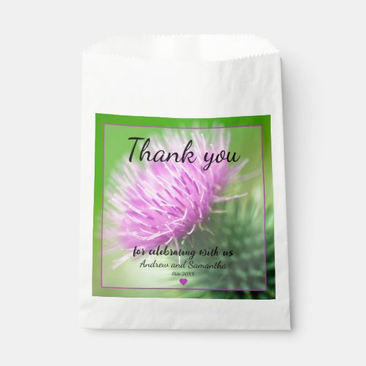 Paarse Thistle Bedankzakje (Voorkant)