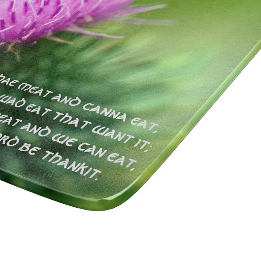 Paarse Thistle en Selkirk Grace Snijplank (Hoek)