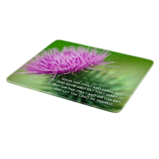 Paarse Thistle en Selkirk Grace Snijplank (Hoek)