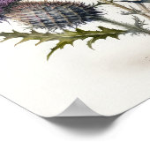Paarse Thistle Flower Art Print Poster (Hoek)
