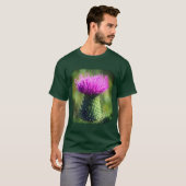 Paarse Thistle Flower Natuur T-shirt (Voorkant volledig)