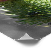 Paarse Thistle Flower Partiële kleur Poster (Hoek)