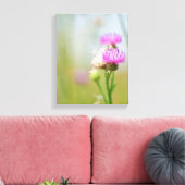 Paarse Thistle Fotografie Canvas afdrukken (Insitu (Woonkamer))