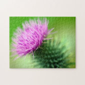 Paarse Thistle Jigzaagpuzzel Legpuzzel (Horizontaal)
