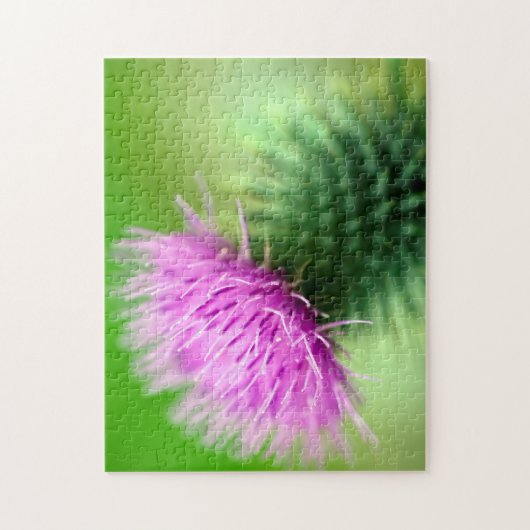 Paarse Thistle Jigzaagpuzzel Legpuzzel (Verticaal)