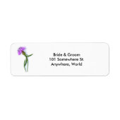 Paarse Thistle Return Address Labels (Voorkant)