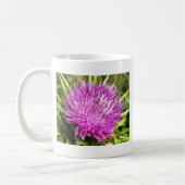Paarse Thistle Wilde Floral Art Koffiemok (Links)