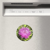 Paarse Thistle Wilde Floral Art Magneet (Insitu (Vaatwasser))