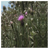 Paarse Thistle Wildflower Realiserende kunst Stof (Close Up)